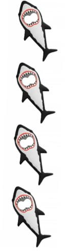 Warmhm 4pcs Shark Bottle Opener Magnet Fridge Magnet Fun Beer Opener for Kitchen