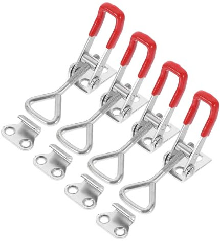 GLEAVI 4pcs Heavy Duty Toggle Clamp Latch for Cabinet Latch Clamp Push to Open Door Catches