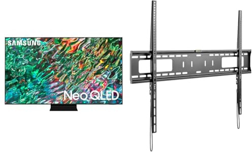 SAMSUNG TV Neo QLED QE85QN90BATXZT, Smart TV 85 Serie QN90B, Neo QLED 4K UHD & Goobay 49892 - Supporto da parete per TV Pro FIXED (XL), da 43 a 100, 75 kg