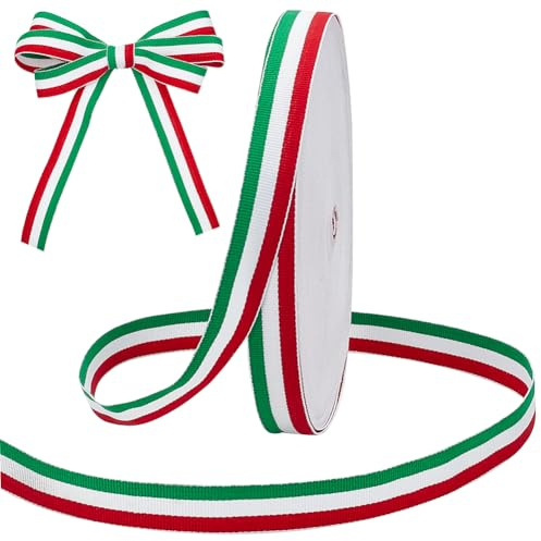 PH PandaHall 45,7 m Nastro Tricolore Decorativo Bandiera Italiana Nastro Patriottico Rosso Bianco e Verde per Decorazione Vacanze Feste Giorno della Liberazione Festa della Repubblica