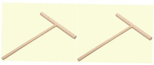 Amosfun 2pcs Crepes Pancakes Tool Wood Crepe Spreader Wooden Dough Distributor Kitchen Utensil