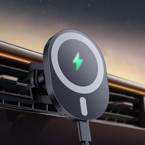 Magsafe Car Mount Charger [15W Fastest Charging Speed&20x Strongest Magnets] Car Phone Holder Wireless Charger Magnetic Phone Holder Fits iPhone 17/16/15/14/13/12 Series Pro Plus Max Samsung S Series