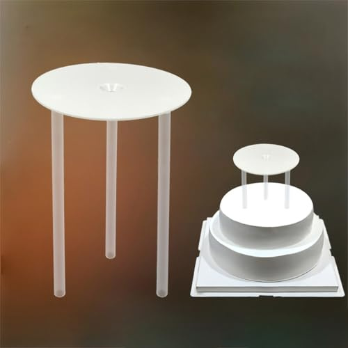 Naroote Tasselli per Torte per Torte a più Livelli, Basi para Pastelli Kit per Decorare Torte Supporti per Piani in Plastica PP per Uso Alimentare Supporti per Piani con Bordi Lucidi per