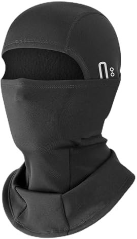 Maske Sturmhaube Radfahren Vollgesichtsmaske Warm Outdoor Sport Motorrad Ski Angeln Jagdmaske Fleece Sturmhaube(Black)