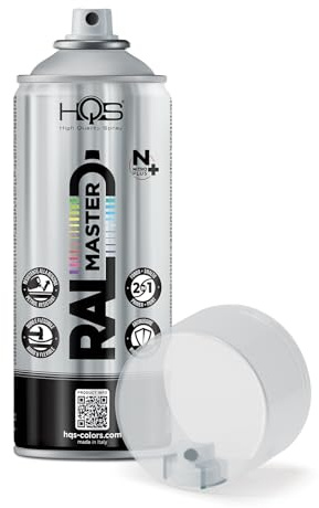 HQS RAL MASTER Bomboletta di Vernice Spray 400ml Nitro Colori Ral (1, Trasparente Opaco)