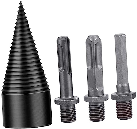 Toddmomy 1juego Taladro Divisor De Madera De Broca Para Astillado De Troncos Herramienta Eléctrica Para Separación De Madera y Troncos Diseño Antideslizante y Cabeza Aguda