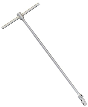 Labor Chiave a T Lunga con Snodo – Attacco 1/2 Maschio – Lunghezza 450 mm – Acciaio Cromo Vanadio – per Dadi e Bulloni in Posizioni Difficili – Manico a T Snodato Professionale