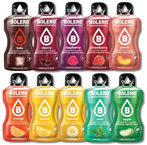BOLERO Classiques - Assortiment 10 sticks de poudre aromatisante sans sucre
