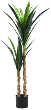 HOMLA Agave artificiel Tropical Zone 110 cm - Décoration exotique d'intérieur - Plante en plastique