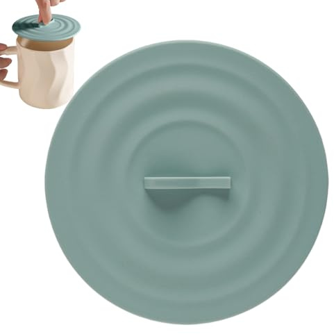 Tapas de Taza de Silicona con Agarre para Cuchara Cubierta Flexible para Tazas de Café o Té Diseño Antiderrame Ideal para Oficina Cocina Camping Bebidas Calientes como Leche Infusiones o Vino