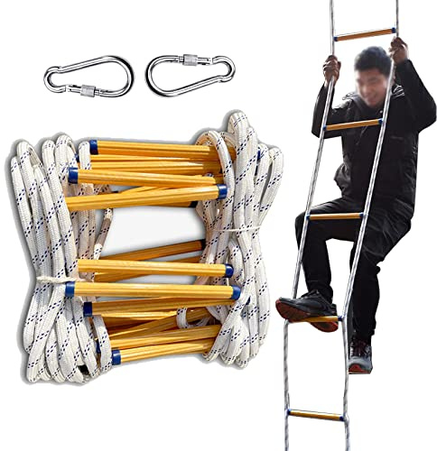 Rope Ladder,Emergency Fire Escape Rope Ladder - Window Ladder for Home Safety, Climbing Rope Ladders for 2-8 Stories, Easy to Use Fire Safety Ladder