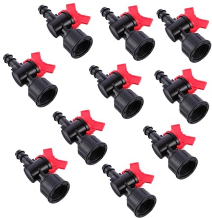 Toyvian 10pièces Vanne à Bille Filetée Intérieure Pour Irrigation Jardinage Raccord Tuyau Arrosage Pour Système De Goutte Et Tuyau Pe Pvc
