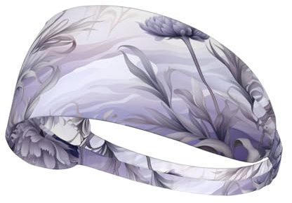 Elastic Sports Headband Hairband Chrysanthemum Blooms Picture Athletic Band for Women, Men