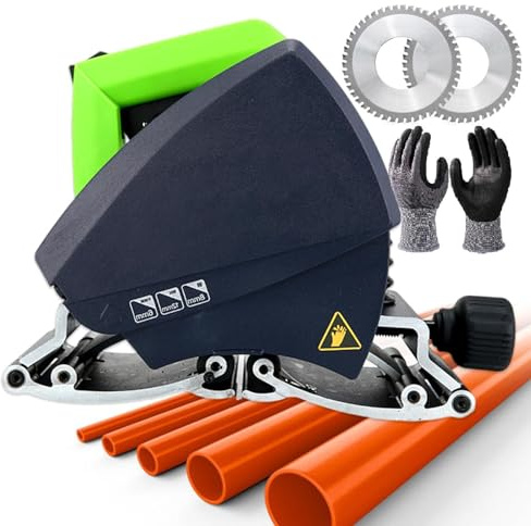 Tagliatubi elettrico for tubi, tagliatubi preciso e veloce, tubi di diametro 5 velocità regolabili, macchina automatica for il taglio di tubi da 0,59-8,66/2,95-15,74 pollici(400mm)