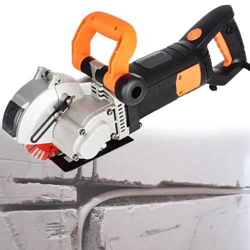 Beachtiful Rainureuse électrique pour Béton, Machine de Découpe de Rainures pour Briques, Rainurage, Rainurage, Scie à Maçonnerie électrique avec 5 Lames, Outil pour Rainures de Granit et de Marbre