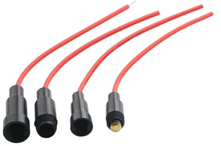 5 Stück 5 x 20 mm 6 x 30 mm Glas-Sicherungshalter Schraubtyp 5 x 20 mm Glas-Sicherungsrohr Sicherungsgehäuse (3,15A, 5X20MM_18AWG)
