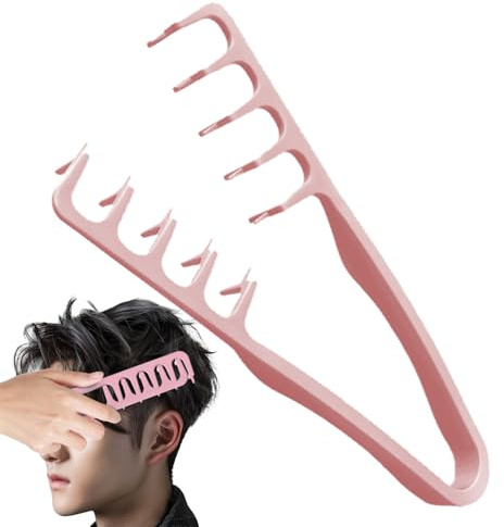 Peine De Dientes Anchos Para El Cabello Peine de Estilismo Texturizado | Accesorio para Aumentar el Volumen en las Raíces, Cubrir los Flequillos y Arreglar la Raya del Cabello Accesorio De Aseo Pa