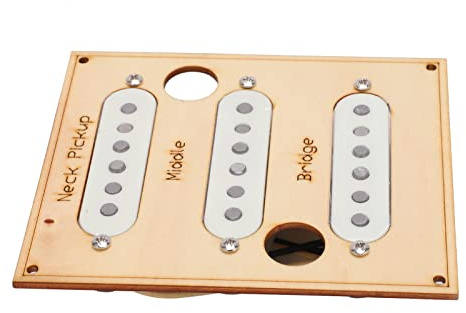 SEAFRONT Ensemble de Micros Guiar Simples avec Structure de Bobine de Fibre, Micros à Bobine Métallique, Dispositif de Guitare électrique Convertissant le Signal de Vibration en électrique, Ajustant