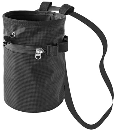 Shouxiut Klettertasche, wasserdicht, mit verstellbarem Hüftgurt und Aufbewahrungstasche mit Reißverschluss – Ausrüstung für Gymnastik, Gewichtheben, Disc, Golf, Wandstange, Pool, Bouldern