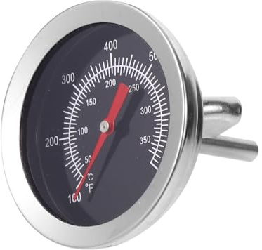 NIYANGLE Bimetall Thermometer Edelstahl Ofenthermometer mit Großem Zifferblatt Hitzebeständig Multifunktionales Kochthermometer für Grill und Backofen Haushalts Ofenthermometer