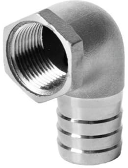 DQZRTUECA 304 Edelstahl Innengewinde Fitting Widerhaken Schlauchverbinder Pagodenkupplung Verschiedene Größen(20MM*3/4INCH)