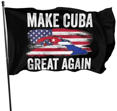 Bandiera cubana Rendiamo Cuba di n grande 3x5, decorazione per esterni, casa e giardino