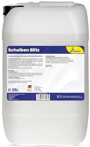 Mr. Perfect Scheiben Blitz 1 x 25 Liter | Leistungsstarker Auto Scheibenreiniger für streifenfrei klare Sicht | Auch als wirksamer Scheibenwischwasser Zusatz geeignet | Made in Germany