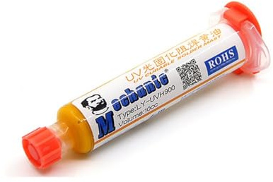 MASUNN Meccanico Bianco Verde Giallo Rosso Blu Nero UV Curabile Saldare Maschera 10Cc per PCB Bga Circuito di Proteggere Saldare Pasta Flux Crema di Saldatura Flussi di Petrolio - Giallo