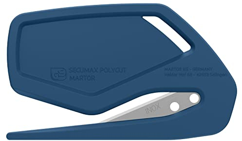 MARTOR Sicherheitsmesser, Verdeckte Klinge, SECUMAX POLYCUT, Metalldetektierbar (MDP), Profi Cuttermesser, Leicht, Kunststoff, Rechts- & Linkshänder, GS Geprüft (10 Stück)