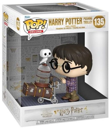 Funko Pop Deluxe: Harry Potter 20th Anniversary - Harry Pushing Trolley - Collectable Vinyl Figure - Gift Idea - Official Merchandise - Toys for Kids & Adults - Fantasy Fans