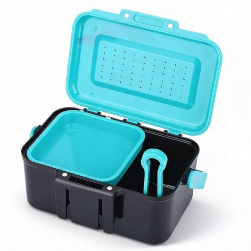 fasient1 Scatola per Esche Vive da Pesca, Contenitore per Verme in plastica ABS, Scatola Porta Esche da Pesca Verme per Esche per lombrichi