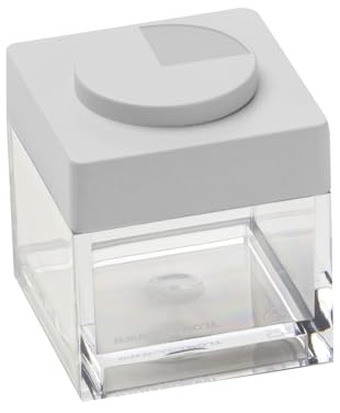 OMADA Portaspezie da 100ml con Coperchio Dosatore e Contenitore Trasparente | Contenitore da 5x5x H5,5 cm, Ideale per Spezie, Impilabile e Lavabile in Lavastoviglie, Collezione Brickstore