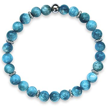 Edelsteinarmband mit platinierten Daisy-Perlen, anpassbar, Spiritueller Begleiter, Geschenk für Frauen, Liebe & Schutz - Handmade - personalisierbar