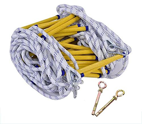 ZXCVBAS Strickleiter,Rettungsleiter,Rettungsseilleiter,Mehrzweckleiter,Feuerhemmende Fluchtleiter, Kinder Und Erwachsene Fluchtleiter Flucht Aus Fenstern Und Balkon,4m/13.12ft