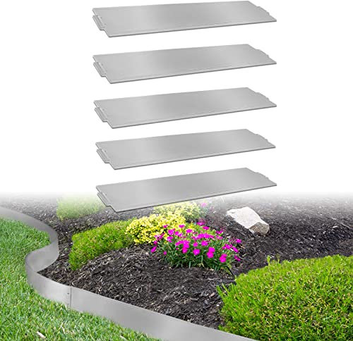 ACXIN Lot de 35 bordures de pelouse en métal galvanisé - 35 m x 15 cm - 100 cm x 15 cm (L x H) - Pour plantes de jardin