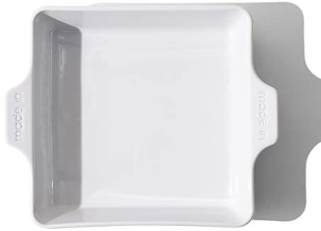 Made In Cookware | Square Baking Dish | White | Hand Crafted Porcelain | Professional Bakeware | Crafted in France