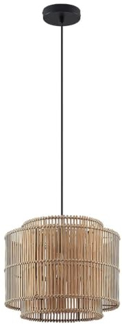 Lindby Pendelleuchte Bridga (Skandinavisch) (1 flammig, E27) - Holz Hängeleuchte Esstischlampe Hängelampe Wohnzimmerleuchte