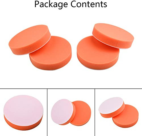 4 Stück 125 mm 12,7 cm Auto-Polierpads, flache Polierschwämme, Polierpads, saubere Autoteile, Autozubehör