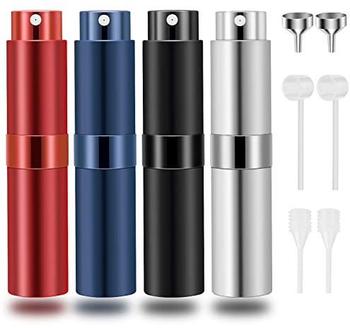 hanmir Parfümzerstäuber, 4 Stück 8ml Parfümzerstäuber Nachfüllbar Zerstäuber Parfüm Mini Portable Sprühflasche für Taschenzerstäuber