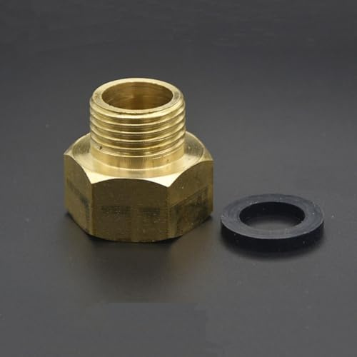 HATOOLHA Toilet Fill Valve Pipe Adapter, 7/8 Female Thread to 1/2 Male Thread, Bidet Hose Fitting Pipe Adapter Connection (Copper)