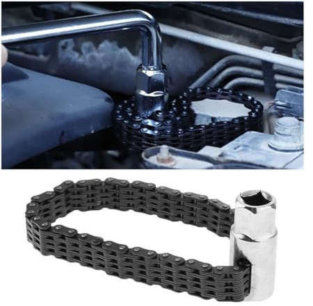 JNNJ Kettenölfilterschlüssel, Verstellbarer Ölfilterschlüssel Kettenschlüssel, Kettenölfilterschlüssel Für Motorrad-Autoölfilter, Für Auto, Motorrad, Lkw, Ölwechsel