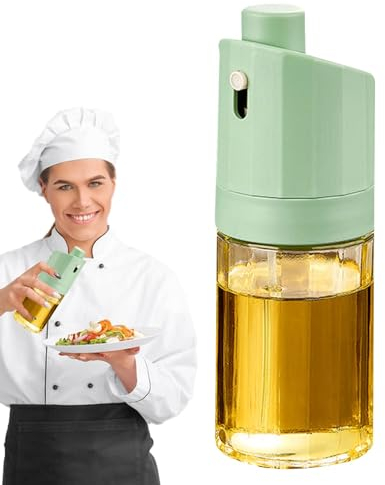 Moxeupon Pulverizador de aceite comestible, pulverizador de aceite para la cocina, botella dispensador de aceite de oliva de 230 ml, botella de spray rellenable, herramienta de cocina para cocinar,
