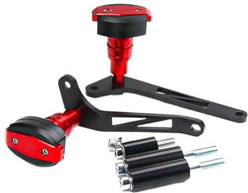 Motorräder Sturzpads Für Kawasaki FÜR Z900 FÜR Z 900 2017-2023 Motor Schutz Abdeckung Rahmen Sliders Crash Pad Fallen Protector Schutz Teile Rahmen Slider (Color : Red-T)