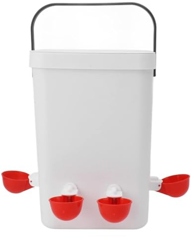 HACSYP Hühnertränke - Tragbarer Geflügelwasserspender 12 l, Automatisches Geflügeltränke-Futterset, for Küken, Enten, Truthähne