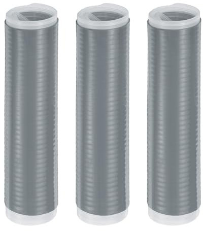 sourcing map 3 Pcs Silicone Pan Handle Sleeve, Heat Resistant Potholder Pot Holders Cover Sleeve for Frying Pan Handle Spatulas, Grey (M)