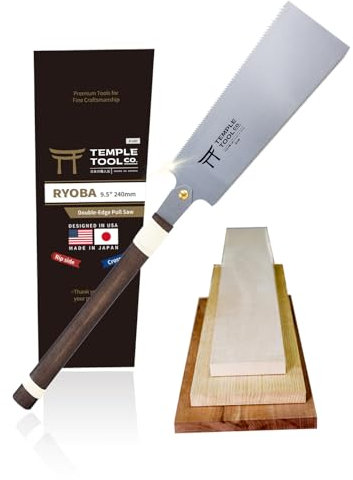 Japanese Ryoba saw 9.5 mm with rip cut and crosscut for dovetails, tenons, woodworking