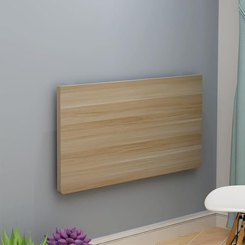 Klappbarer Wandtisch, Schreibtisch, Wandmontage, Küche, Esstisch, faltbarer Waschtisch mit Wandregal, Computer-Arbeitsplatz, Original-Holz-Finish, 100 x 50 cm