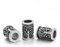 Wuzdy 3 Stück Edelstahl Wikinger Bartperle, Haar Bartperlen Flechten, Innendurchmesser 6 mm, für Haar Flecht Armband Anhänger Halskette Silber DIY Schmuck Haarschmuck, Baum, Vintage Silber