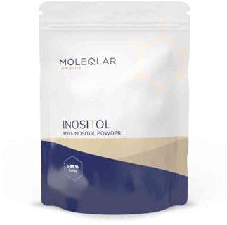 MoleQlar Myo-Inositol Powder 300 g, Dietary Supplement with 5 g Inositol per Serving, Fine Powder for Mixing or Capsule Filling, Convenient Daily Use, 60 Servings Supply for Easy Supplement Intake