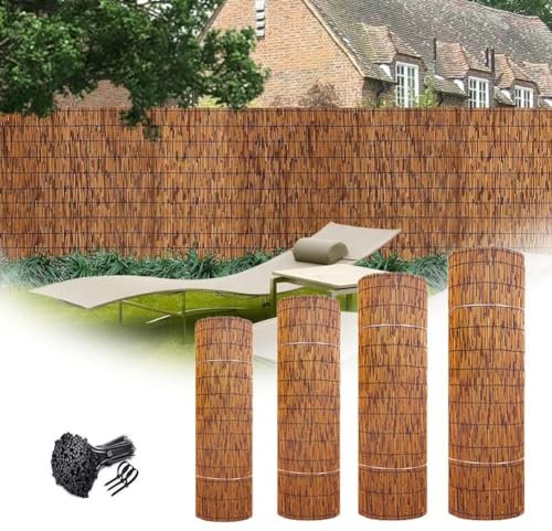 Recinzione in bambù Rotoli Recinto di Canne Naturale Stuoia di Bamboo Schermo Privacy Recinzioni Giardini per Decorative Patio Cortili Portico